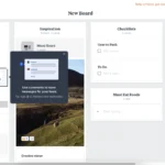 Giao diện Milanote hiển thị cách thêm bình luận để làm rõ thông tin trong dự án.