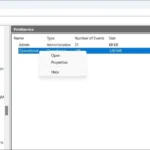 Giao diện PrintService Log trong Trình xem sự kiện Windows để kiểm tra lịch sử in ấn