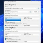 Giao diện Rufus hiển thị tùy chọn tạo USB cài đặt Windows 11