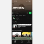 Giao diện Spotify hiển thị lỗi không có album trên trang nghệ sĩ
