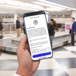 Giao diện tích hợp AirTag trong ứng dụng di động của United Airlines