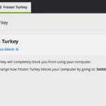 Giao diện tính năng "Frozen Turkey" của Cold Turkey giúp thiết lập chặn cứng website