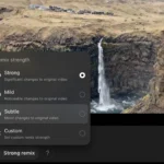Giao diện tính năng Subtle Remix của Sora AI cho phép điều chỉnh video