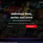 Giao diện trang chủ Netflix với đa dạng nội dung phim và chương trình truyền hình.