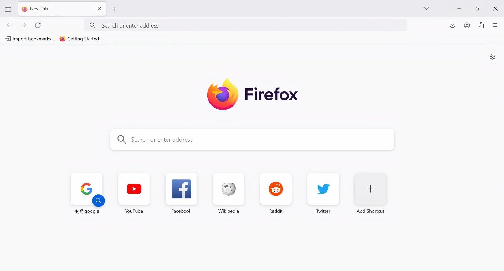 Giao diện trang khởi động của trình duyệt Firefox, nhấn mạnh sự riêng tư