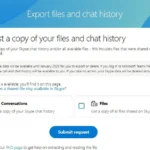 Giao diện trang web hỗ trợ xuất dữ liệu và lịch sử chat Skype