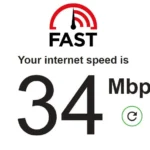 Giao diện trang web kiểm tra tốc độ internet FAST.com của Netflix