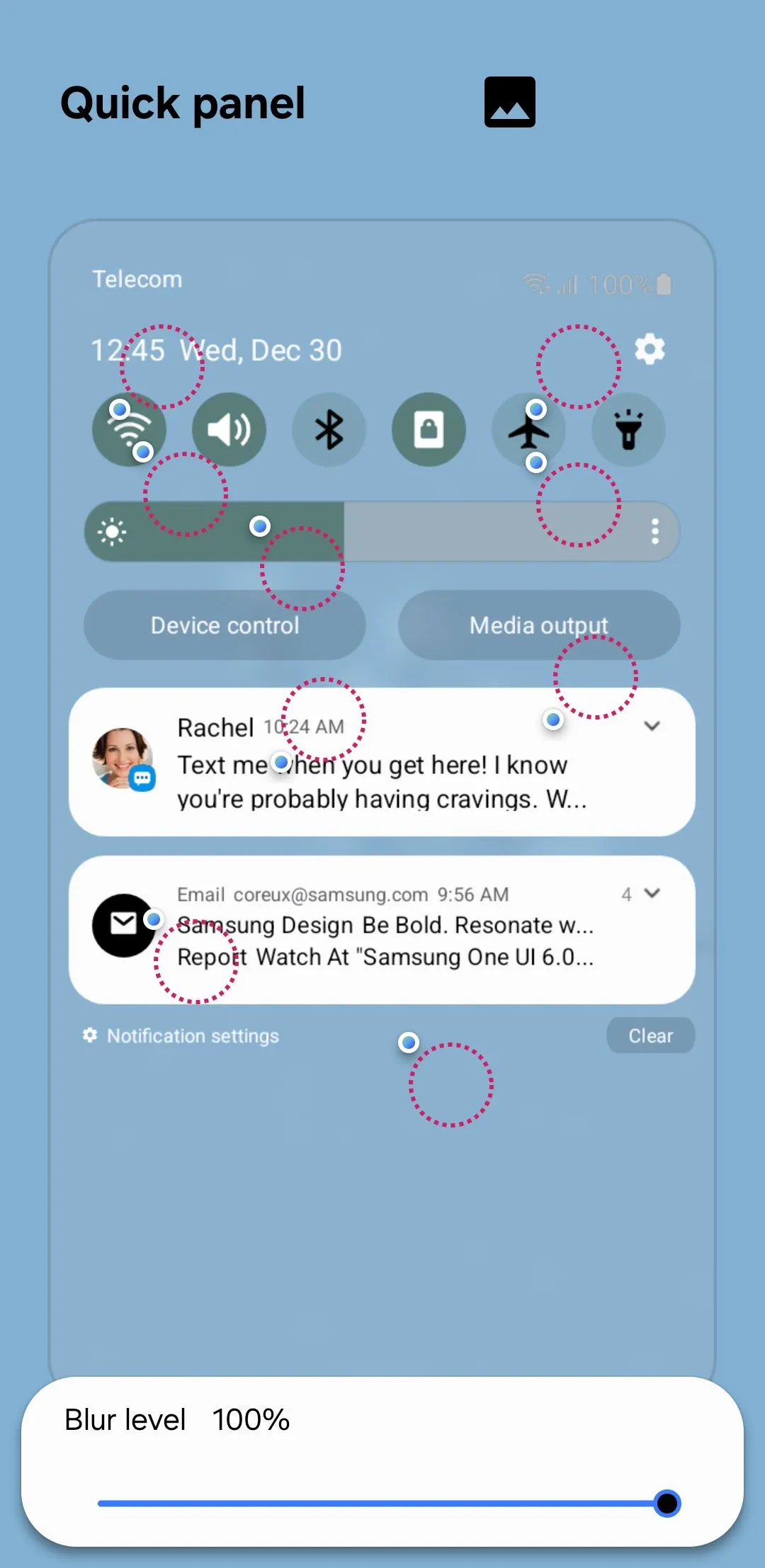 Giao diện tùy biến bảng cài đặt nhanh Quick Settings bằng Theme Park Good Lock