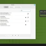 Giao diện tùy biến màn hình desktop của Linux Mint với các tùy chọn desklet và thanh tác vụ linh hoạt