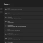 Giao diện ứng dụng Settings trên Windows 11 với độ trễ khi chuyển tab
