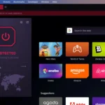 Giao diện VPN tích hợp trên trình duyệt Opera GX