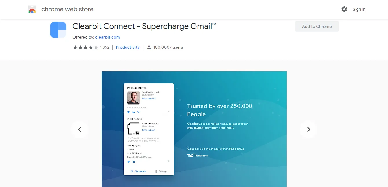 Giao diện xem đánh giá và thông tin cập nhật của một tiện ích Chrome trên Chrome Web Store.