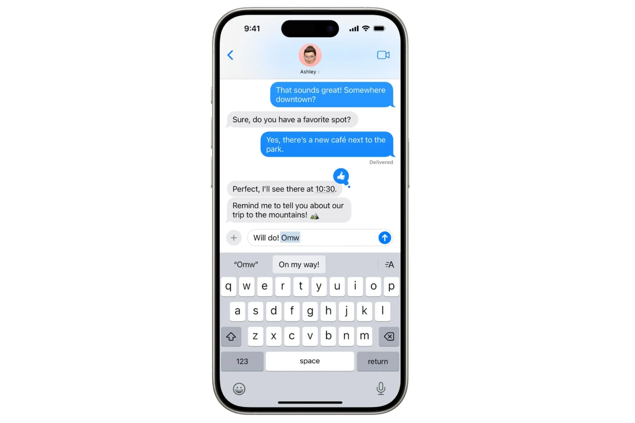 Hình ảnh chính thức của Apple giới thiệu tính năng thay thế văn bản trên iPhone
