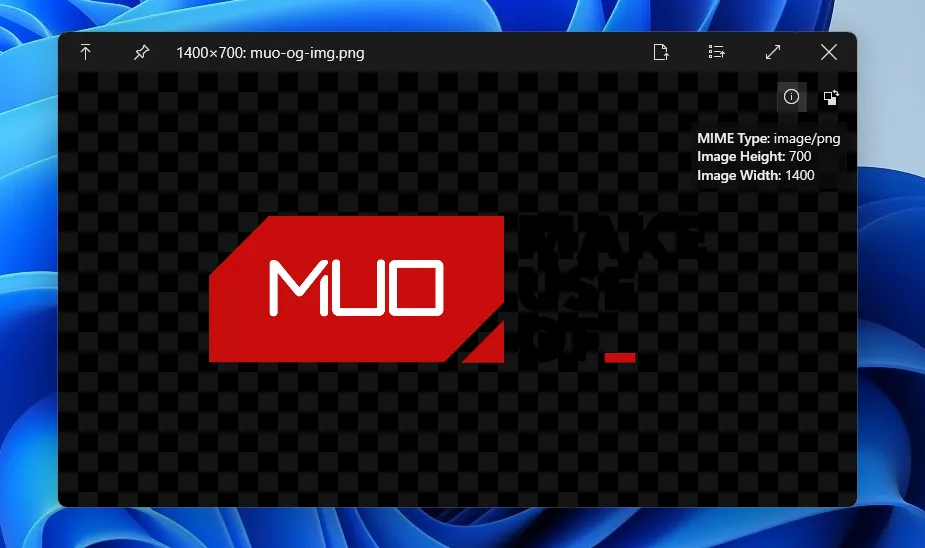 Hình ảnh đang được xem trước bằng QuickLook trên Windows