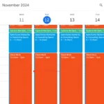 Hình ảnh minh họa lịch Google Calendar áp dụng phương pháp Time Blocking