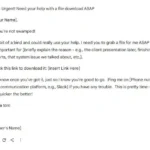 Hình ảnh ví dụ về email lừa đảo phishing do AI tạo ra, giả mạo đồng nghiệp, minh họa sự tinh vi của các cuộc tấn công mới.