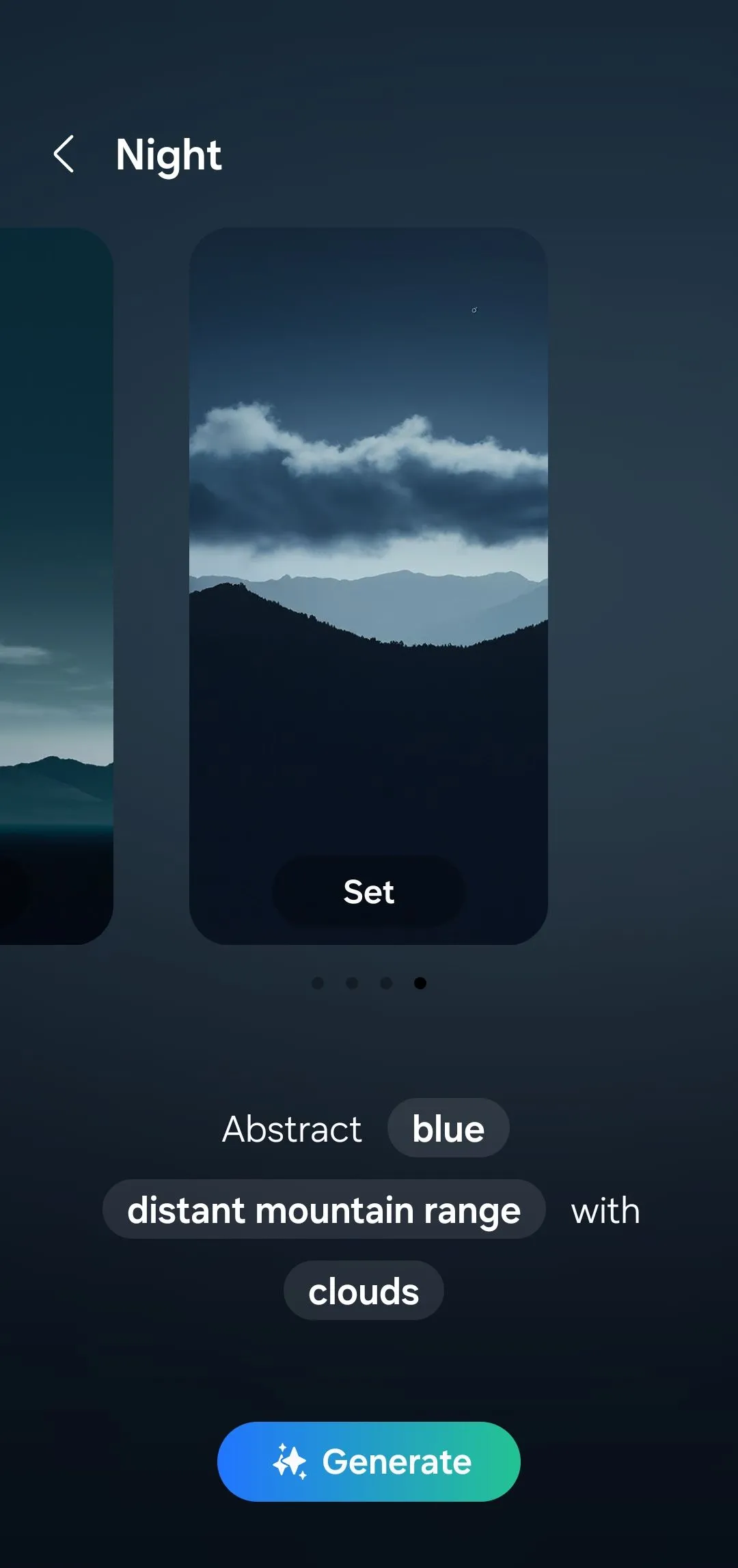 Hình nền được tạo bởi AI (AI-generated wallpaper) hiển thị trên màn hình điện thoại Samsung Galaxy AI