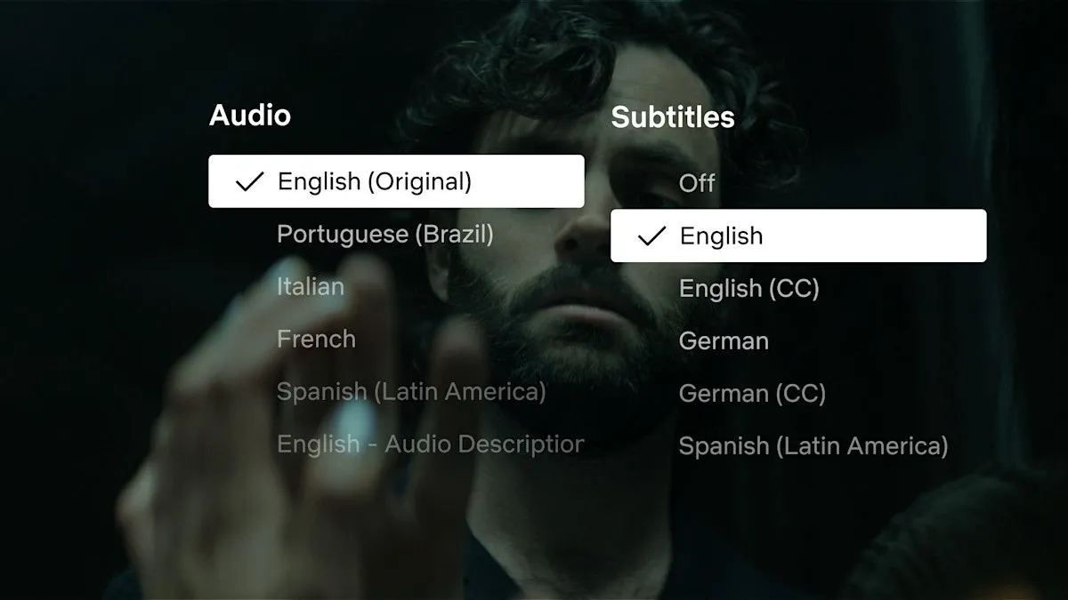 Hướng dẫn bật tùy chọn phụ đề chỉ hội thoại trong cài đặt ngôn ngữ của Netflix
