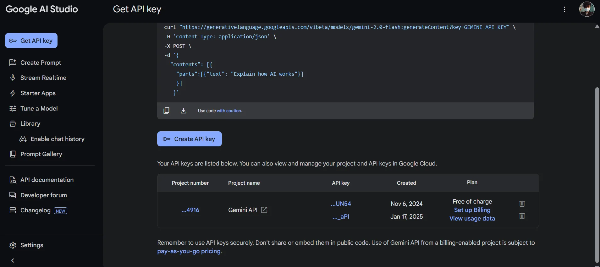 Hướng dẫn cách tạo khóa API Gemini miễn phí từ Google AI Studio để tích hợp AI vào ghi chú