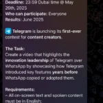 Hướng dẫn chi tiết cuộc thi "kéo" WhatsApp của Telegram trên kênh chính thức