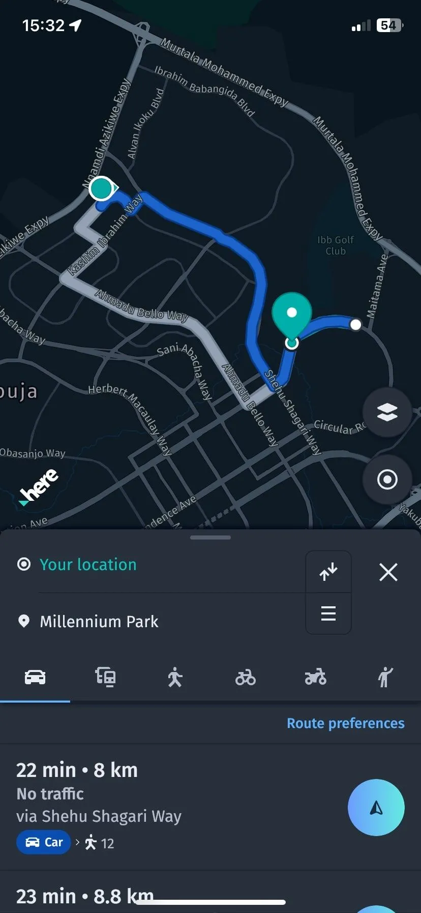 Hướng dẫn điều hướng xe hơi chi tiết trên ứng dụng HERE WeGo, hỗ trợ chỉ đường khi không có internet.