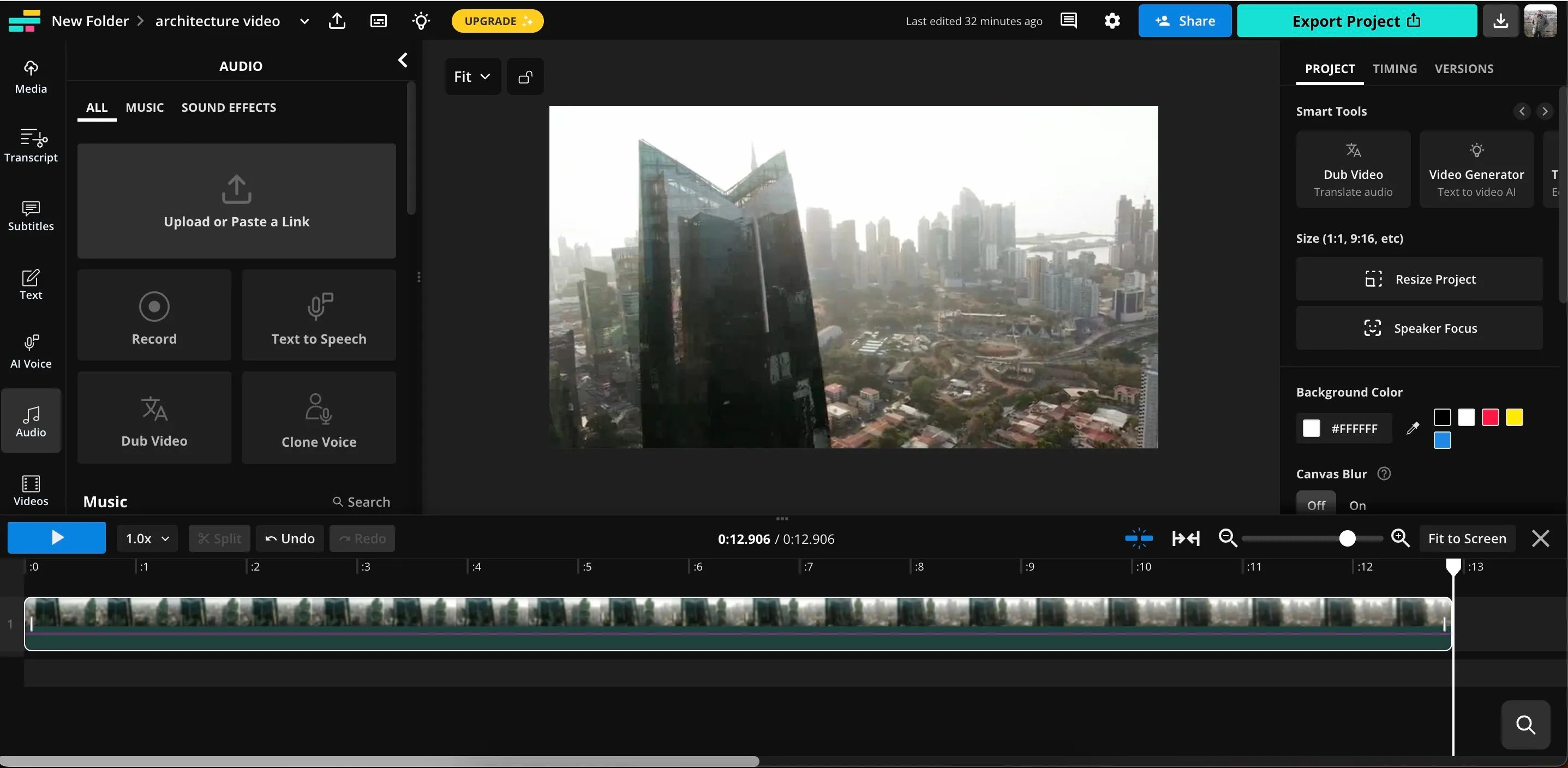 Hướng dẫn tải nhạc lên video trên nền tảng Kapwing