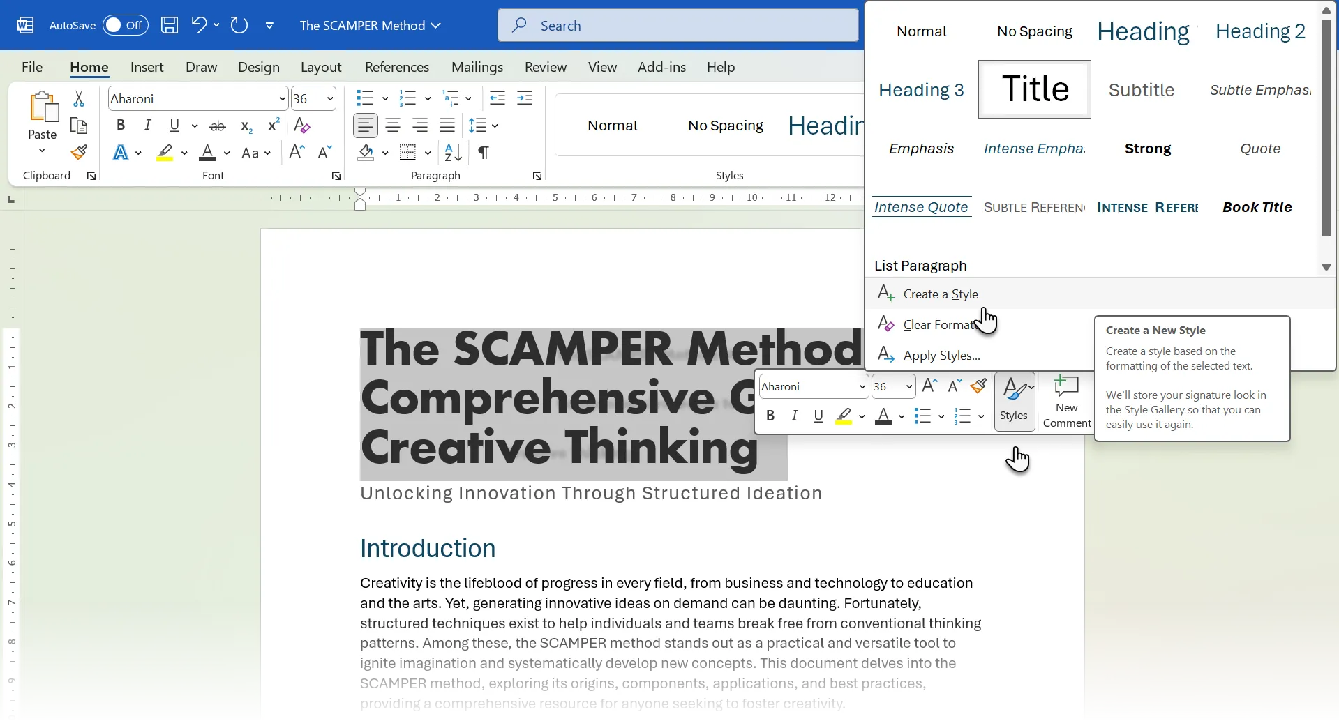 Hướng dẫn tạo kiểu mới từ định dạng có sẵn trong Microsoft Word