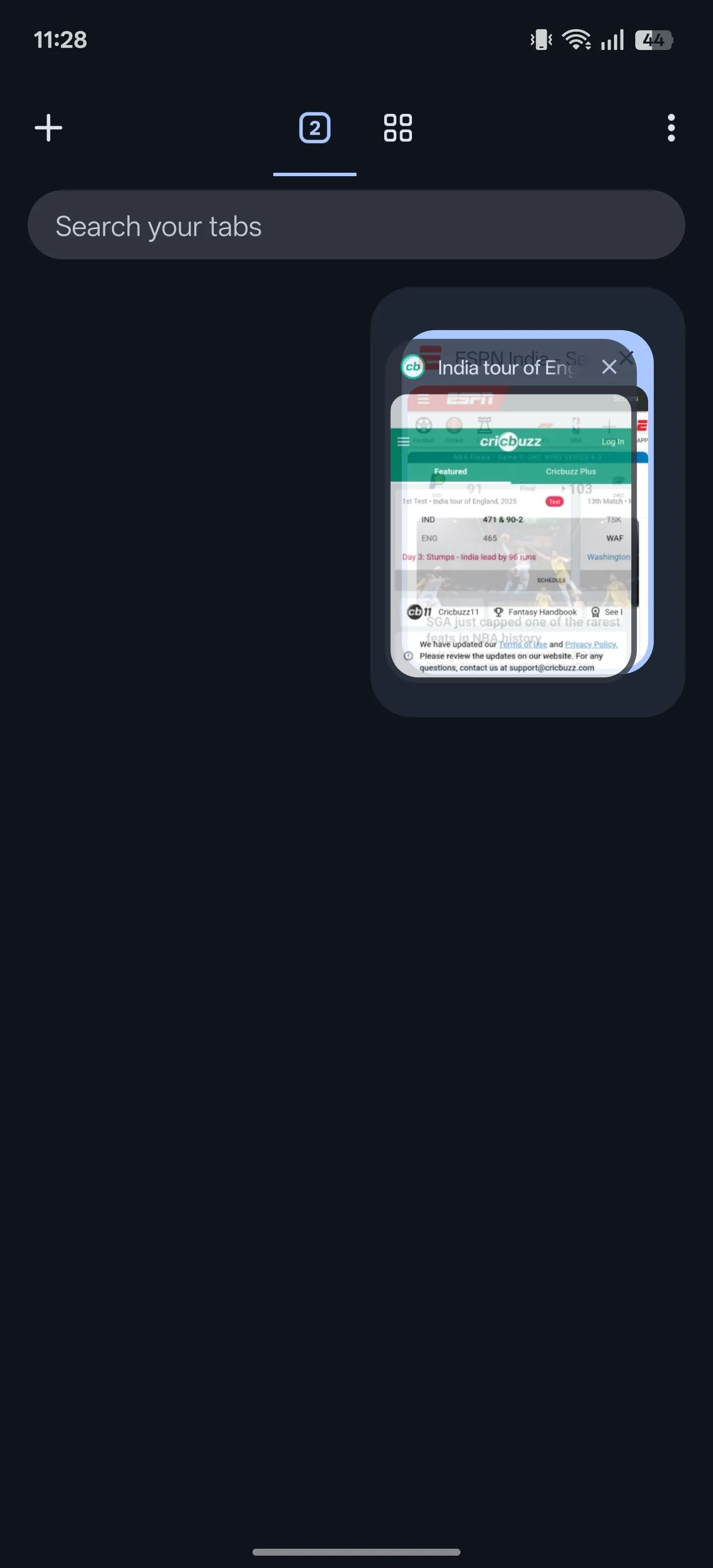 Kéo thả tab để tạo Nhóm Tab mới trên Chrome (Android)