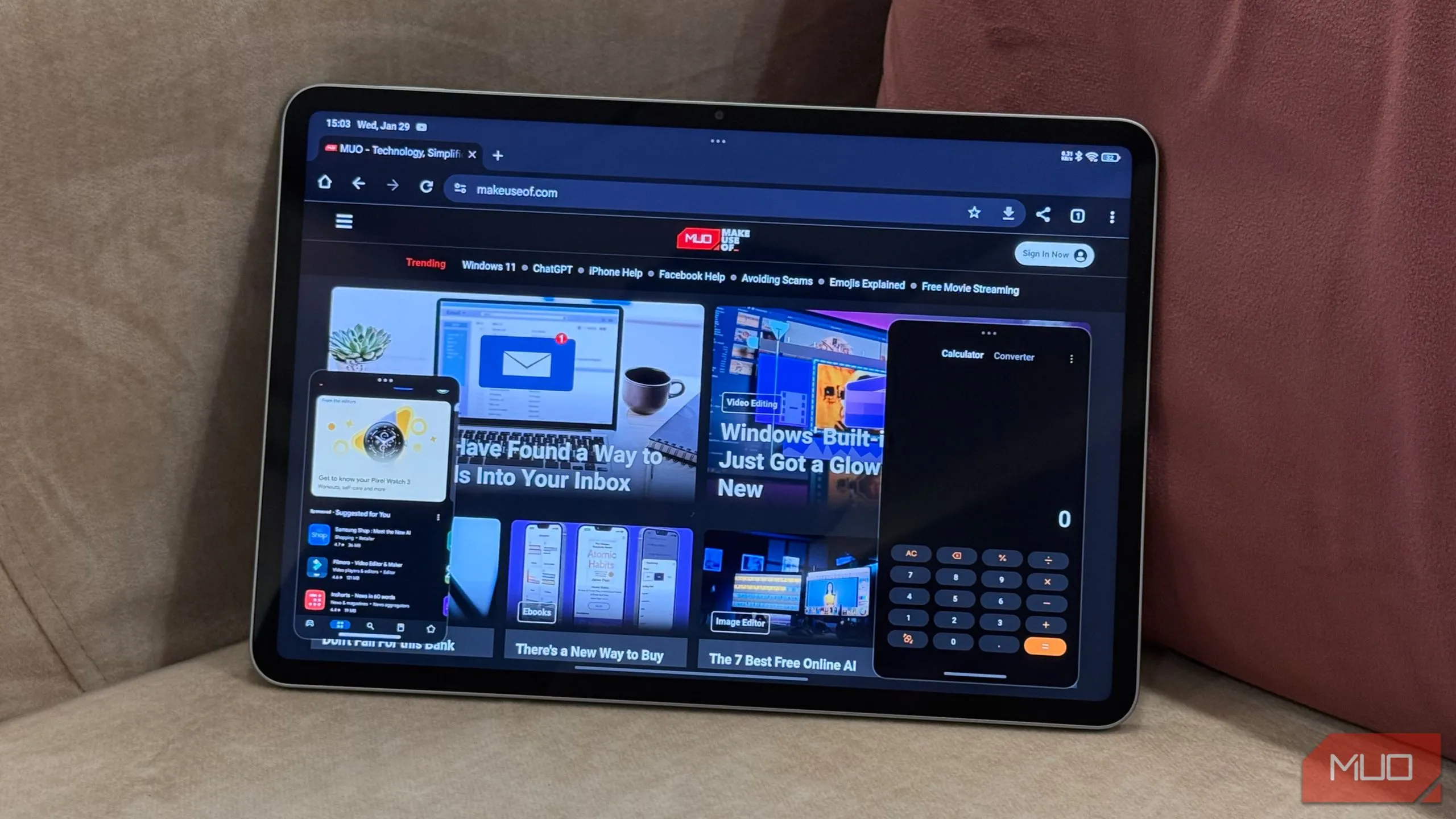 Khả năng đa nhiệm vượt trội với cửa sổ nổi trên máy tính bảng Android Xiaomi Pad 7