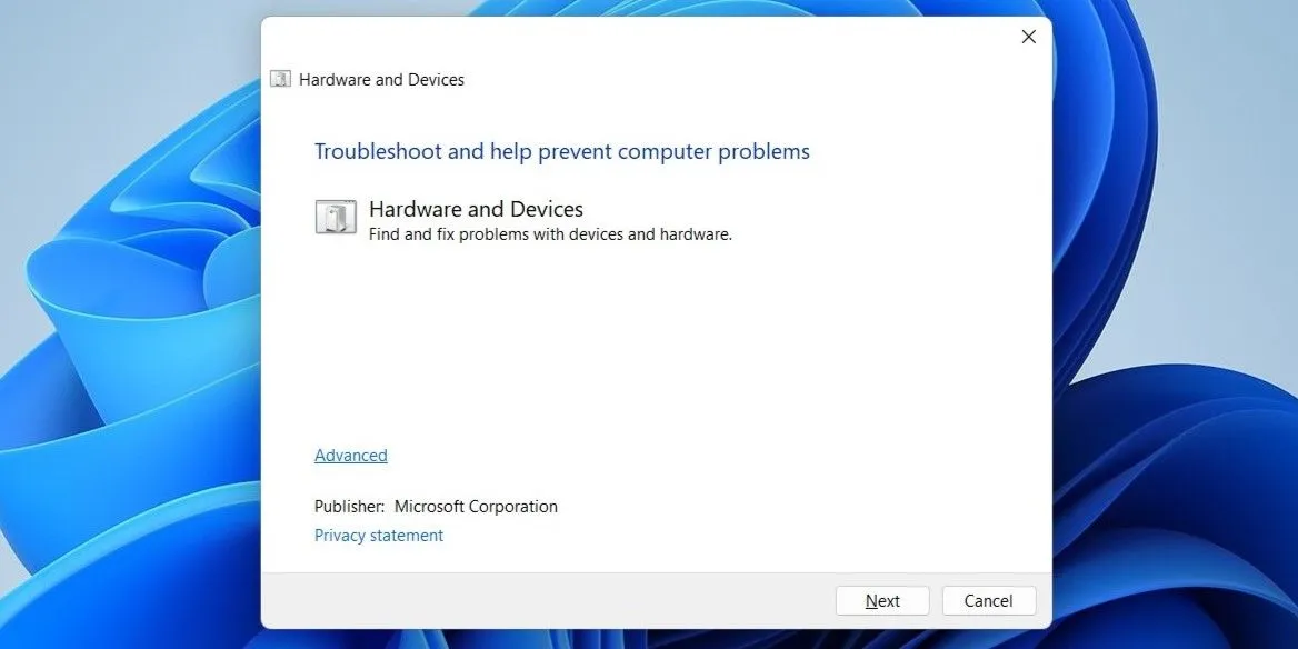 Khắc phục sự cố Phần cứng và Thiết bị trên Windows