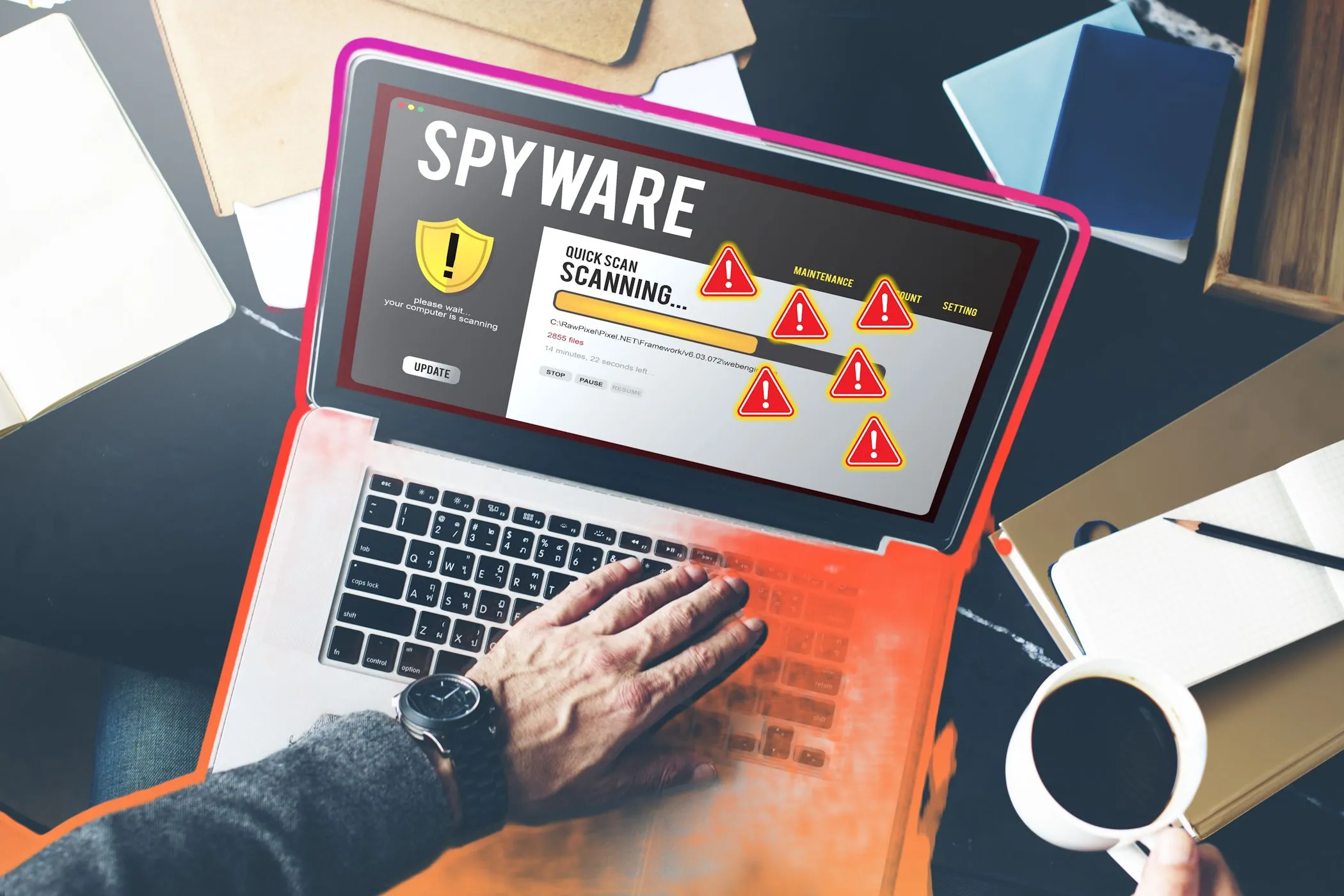 Kiểm tra phần mềm gián điệp trên laptop bằng phần mềm diệt virus