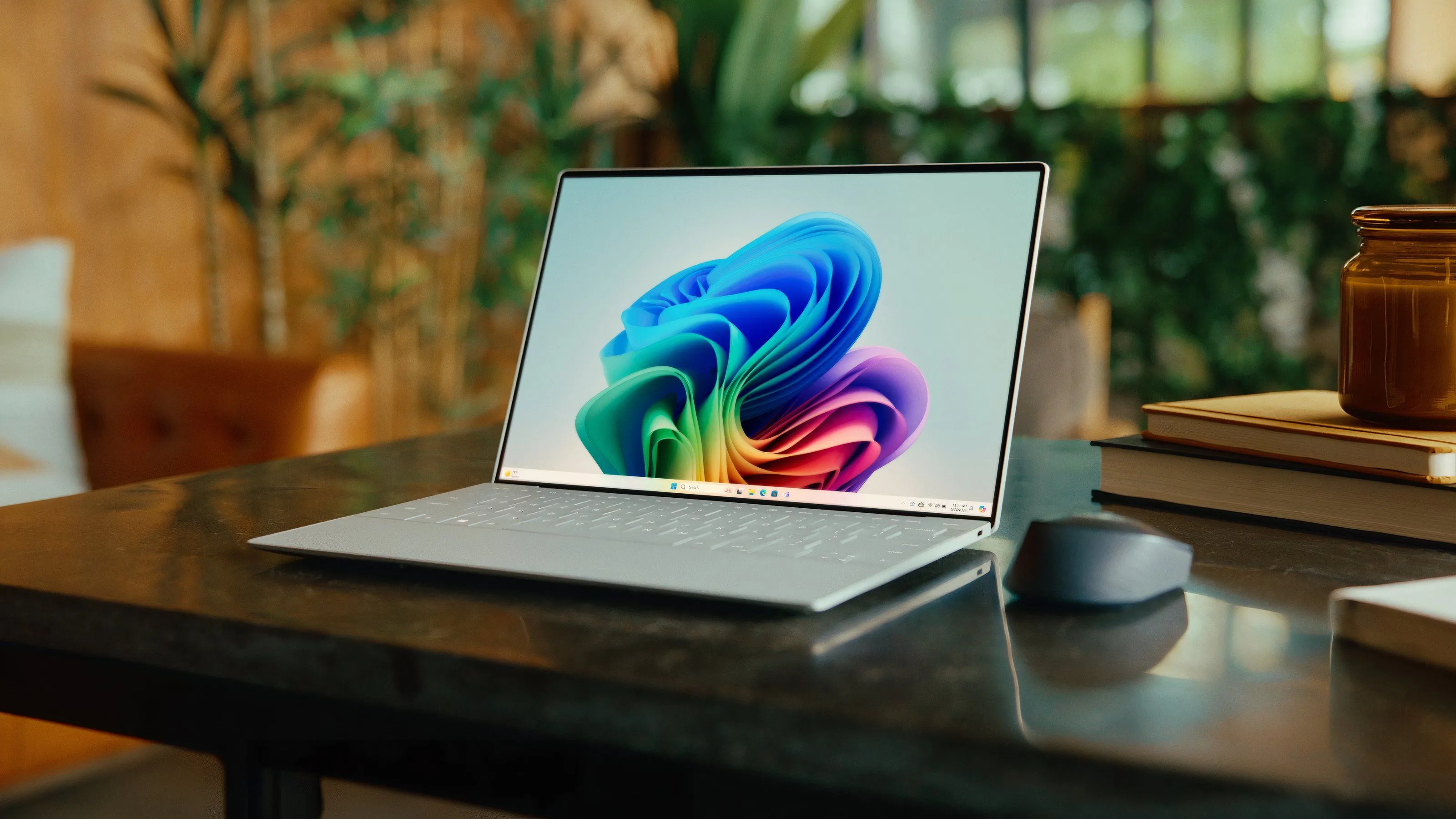 Laptop Dell XPS 13 trang bị chip Snapdragon X Elite trên bàn làm việc