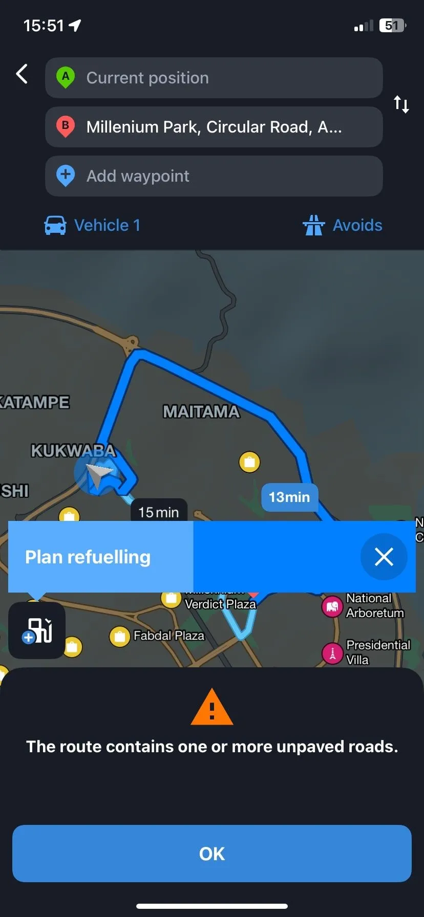 Lộ trình bản đồ 3D chi tiết trên Sygic Maps, thiết kế chuyên biệt cho người lái xe và điều hướng ngoại tuyến chuyên nghiệp.