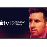 Logo Apple TV và MLS Season Pass trên màn hình iPhone minh họa gói ưu đãi T-Mobile