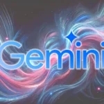 Logo biểu tượng ứng dụng Google Gemini AI trên nền tối