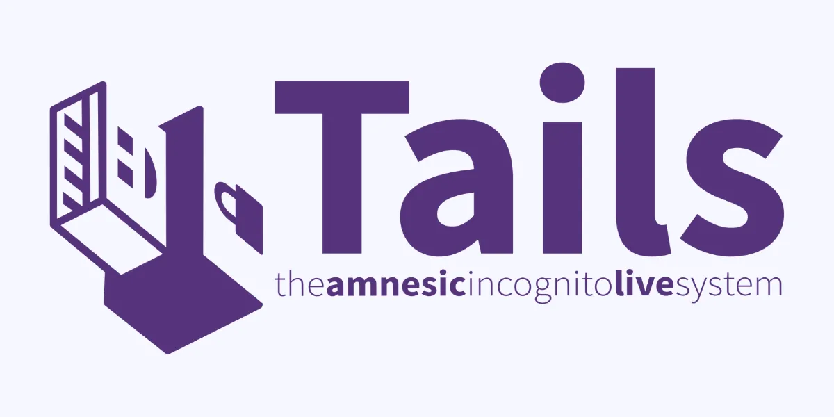 Logo của hệ điều hành Tails OS, biểu tượng cho quyền riêng tư và bảo mật khi truy cập internet qua USB Live.