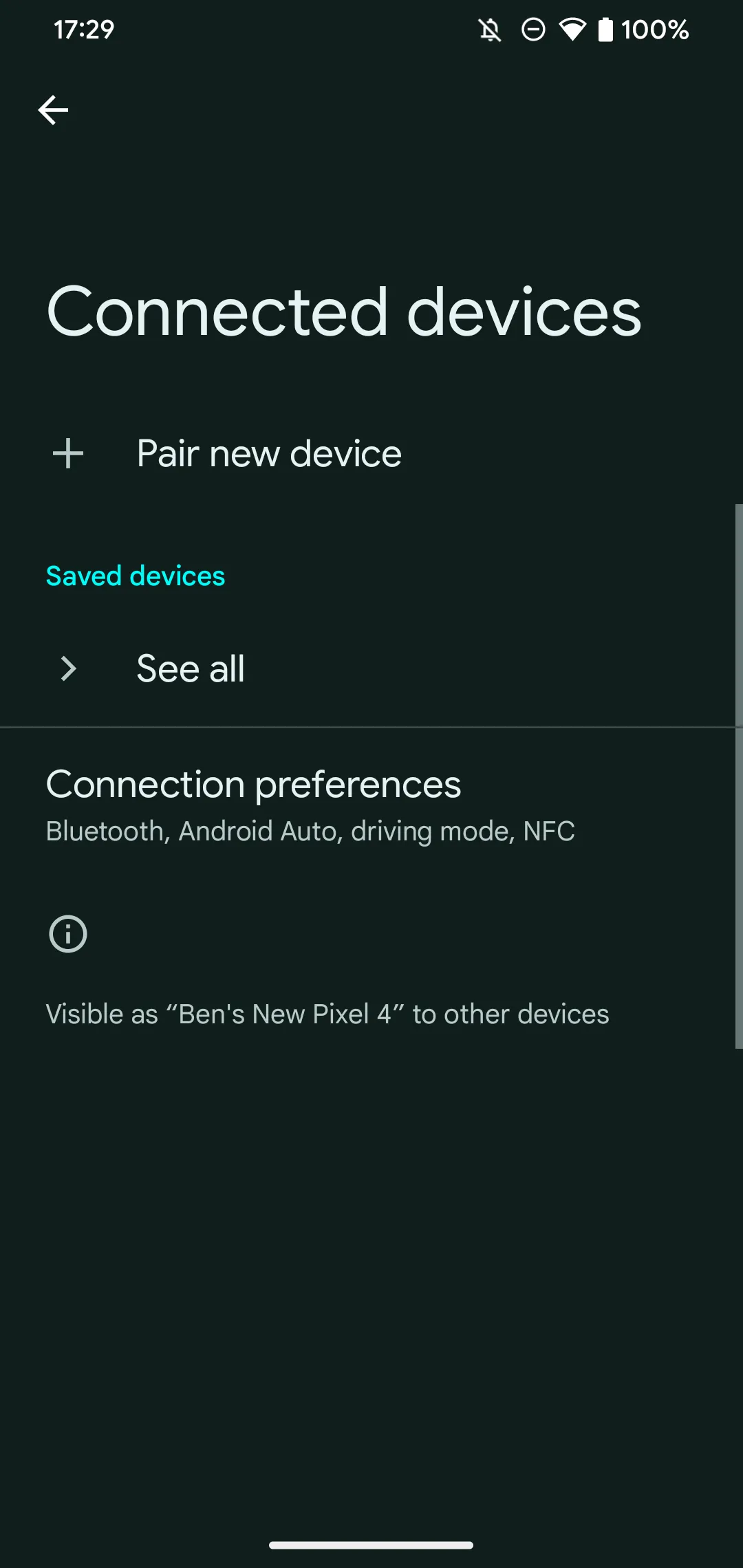 Màn hình cài đặt Android hiển thị mục 'Ghép nối thiết bị mới' để kết nối Bluetooth
