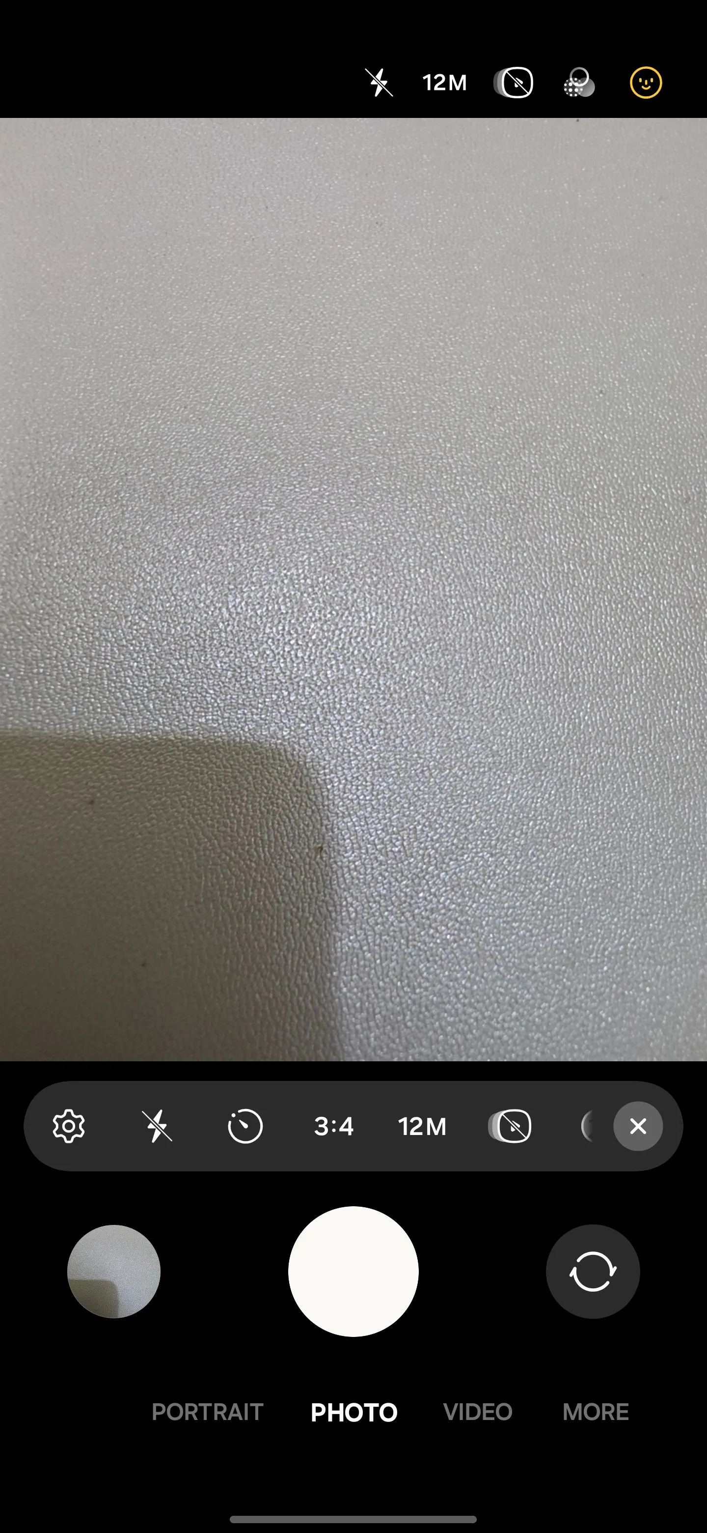 Màn hình cài đặt chung của ứng dụng camera trên điện thoại Samsung