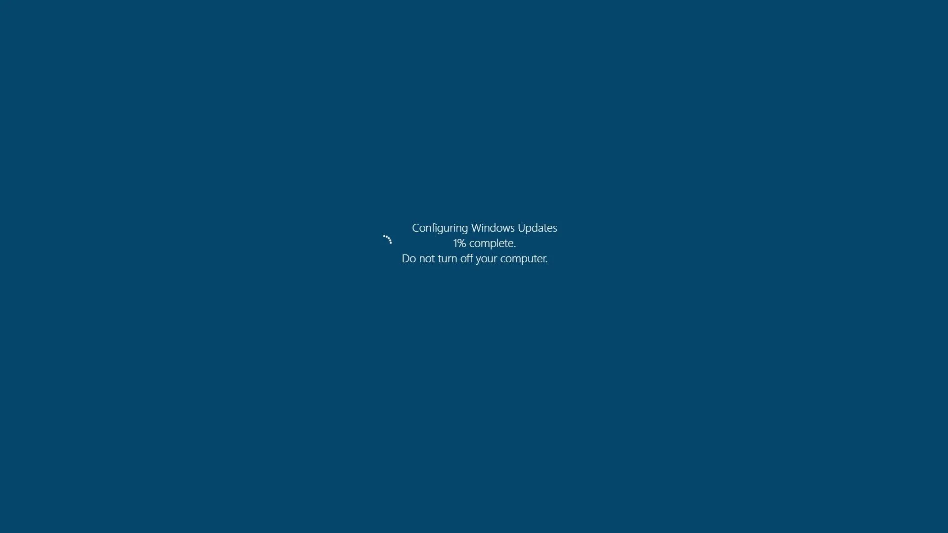 Màn hình cập nhật Windows giả vờ đang chạy mãi