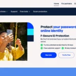 Màn hình chính của dịch vụ F-Secure ID Protection, hiển thị giao diện giám sát danh tính