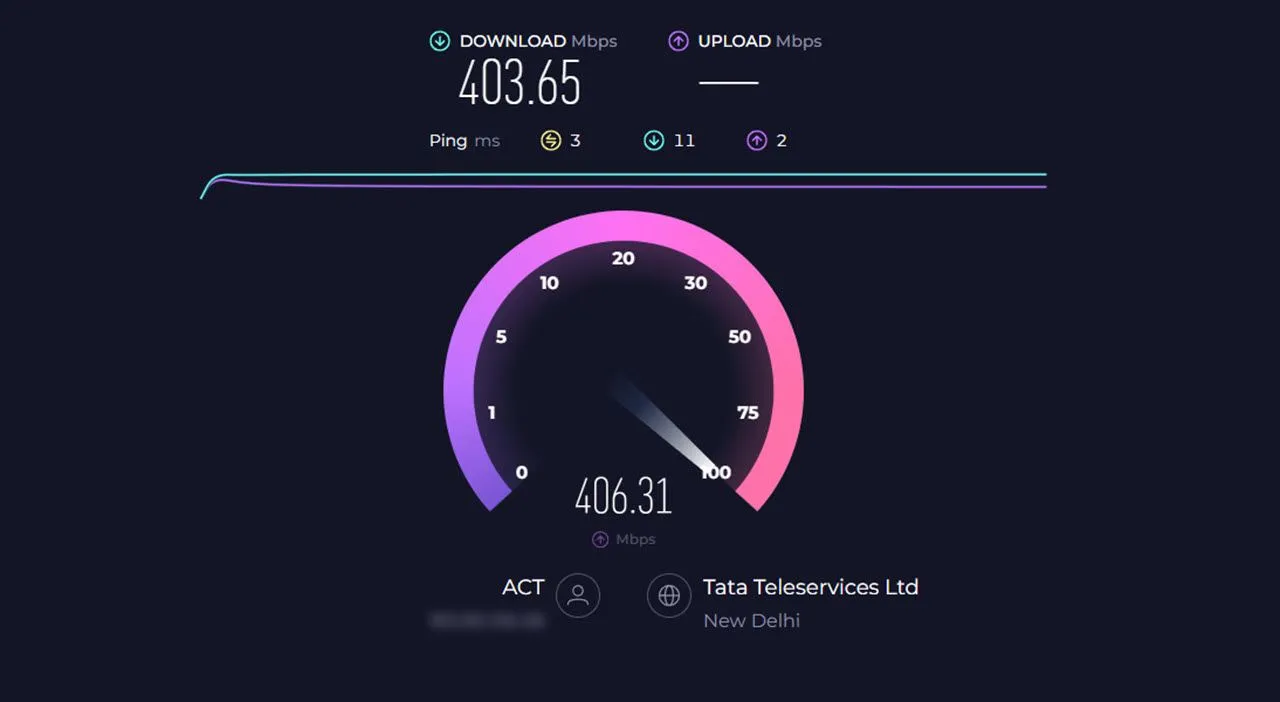 Màn hình hiển thị kết quả kiểm tra tốc độ Internet của Ookla, cho thấy tốc độ tải xuống và tải lên, minh họa sự khác biệt giữa đơn vị bit và byte trong đo lường tốc độ mạng.