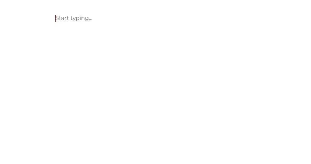 Màn hình khởi động ứng dụng The Most Dangerous Writing App với con trỏ đỏ nhấp nháy