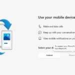 Màn hình thiết lập ứng dụng Microsoft Phone Link với mã QR để ghép nối điện thoại Android hoặc iPhone với máy tính Windows.