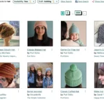 Màn hình trang dự án của Ravelry hiển thị 10 mẫu mũ đan len miễn phí