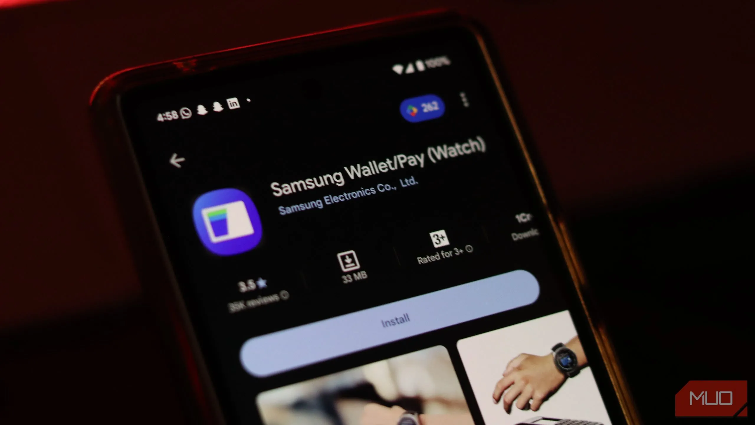 Màn hình ứng dụng Samsung Wallet hiển thị giao diện chuyển tiền qua NFC