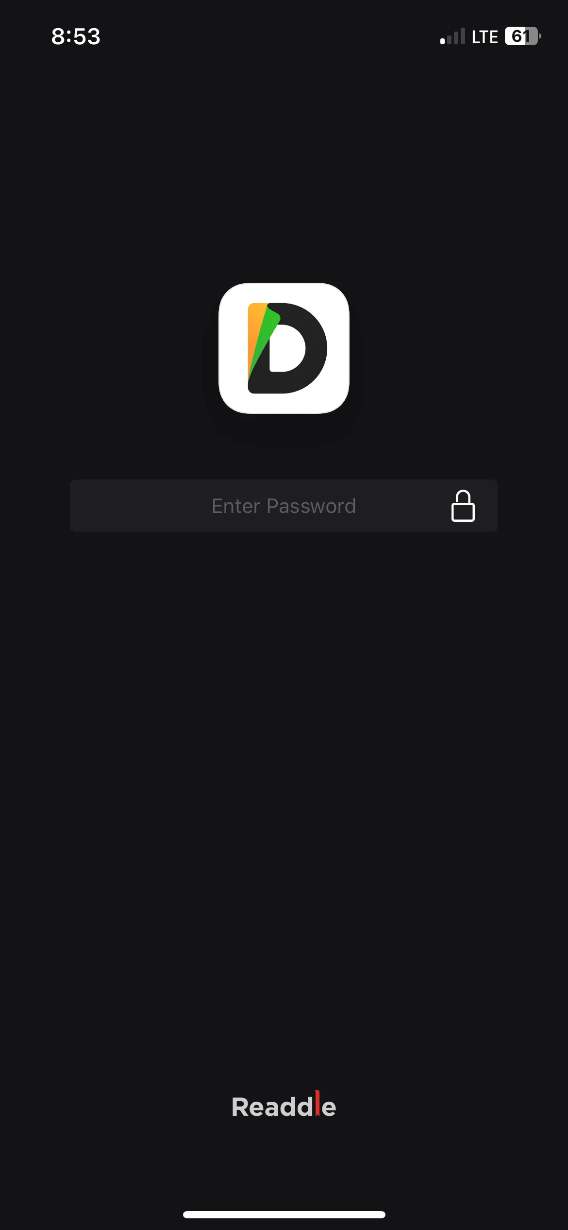 Màn hình yêu cầu mật mã bảo mật ứng dụng Documents trên iPhone
