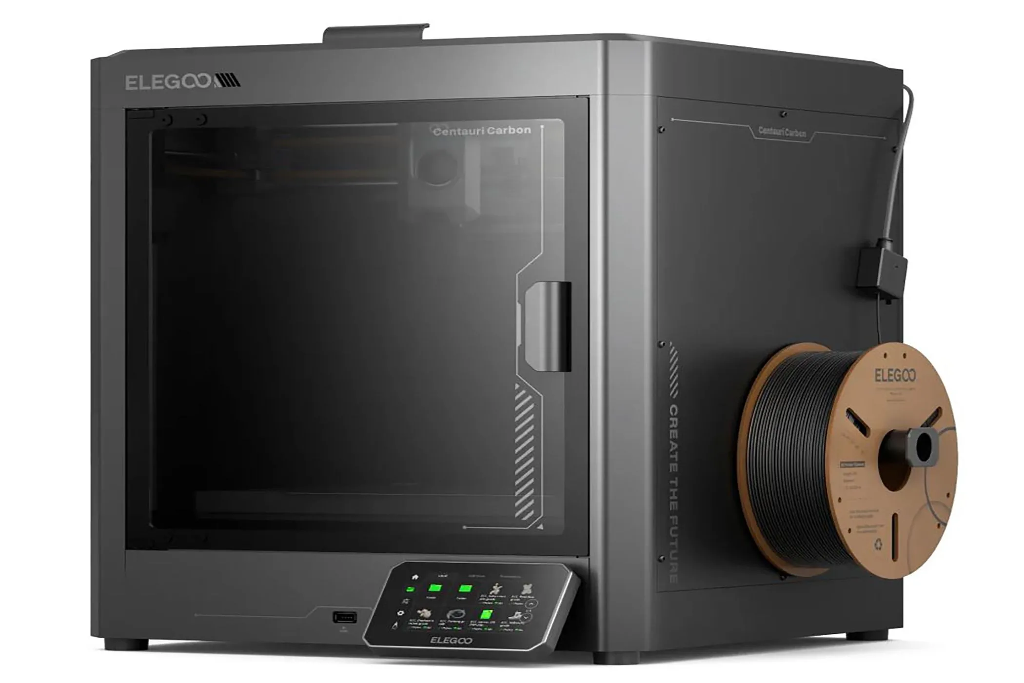Máy in 3D Elegoo Centauri Carbon từ góc nhìn tổng quan