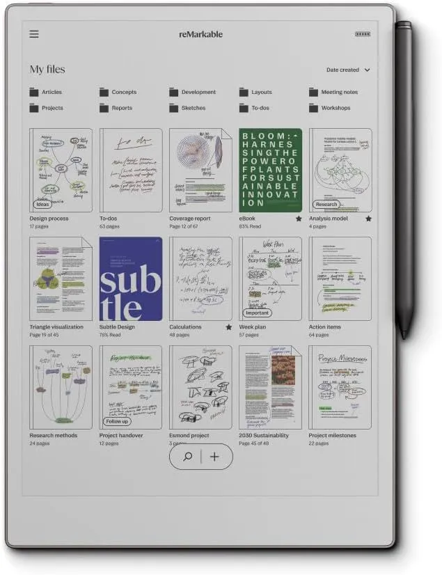 Máy tính bảng reMarkable Paper Pro hiển thị trên ảnh sản phẩm Amazon