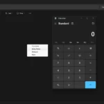 Menu ứng dụng nhanh tùy chỉnh hiển thị các biểu tượng Calculator, Sticky Notes, Notepad, Paint được tạo bằng AutoHotkey.