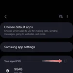 Menu Ứng dụng trên Samsung One UI